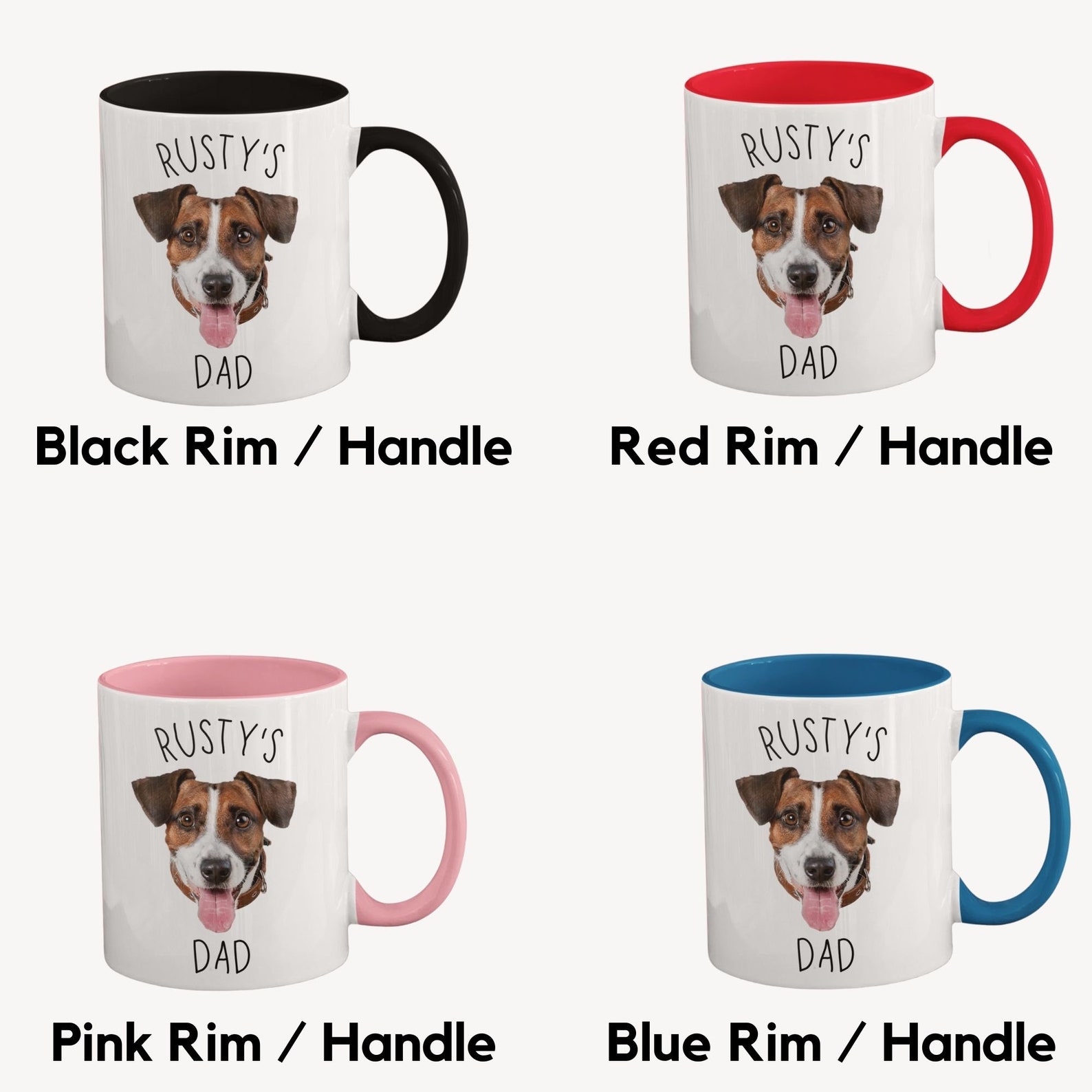 Dog Face Mug / Custom Dog Mug / Personalized Dog Mug / Dog Mom Etsy