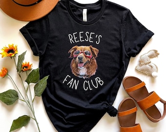 Custom Dog Face Fan Club T-Shirt: Personalized Dog Lover Gift