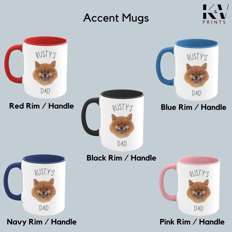 Dog Face Mug / Custom Dog Mug / Personalized Dog Mug / Dog Mom Mug / Dog Dad Mug / Custom Pet Mug / Dog Lovers Gift image 6