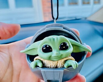 baby yoda rear view mirror