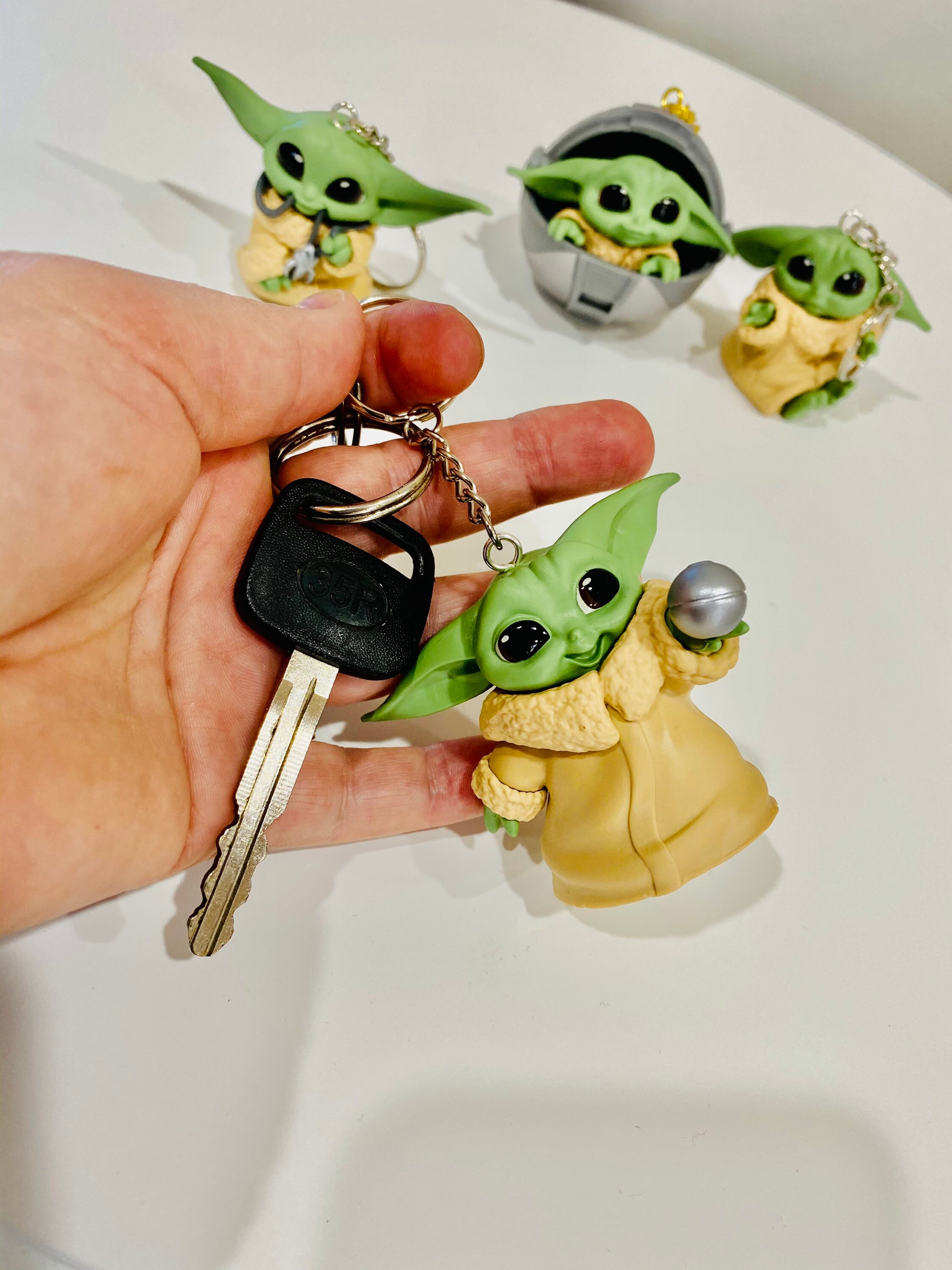 Baby Yoda Keychain Mandalorian Keychain Backpack Toy Baby Yoda Etsy