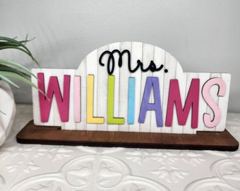 Personalized Teacher Desk Name Plate, Personalized Teacher Gift, Personalized Teacher Gifts, Teacher Gifts, Teacher Accessories, Classroom