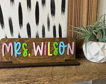 Personalized Teacher Desk Name Plate, Personalized Teacher Gift, Personalized Teacher Gifts, Teacher Gifts, Teacher Accessories, Classroom