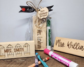 Teacher Gift Set: Personalized Whiteboard Eraser & Expo Marker - Thank You Gift, Chalkboard Eraser, Teacher Appreciation