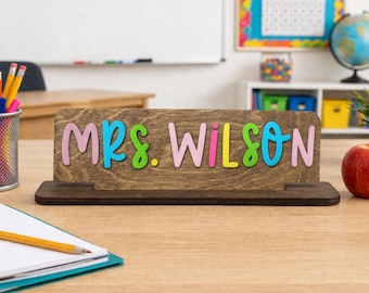 Personalized Teacher Desk Name Plate, Personalized Teacher Gift, Personalized Teacher Gifts, Teacher Gifts, Teacher Accessories, Classroom