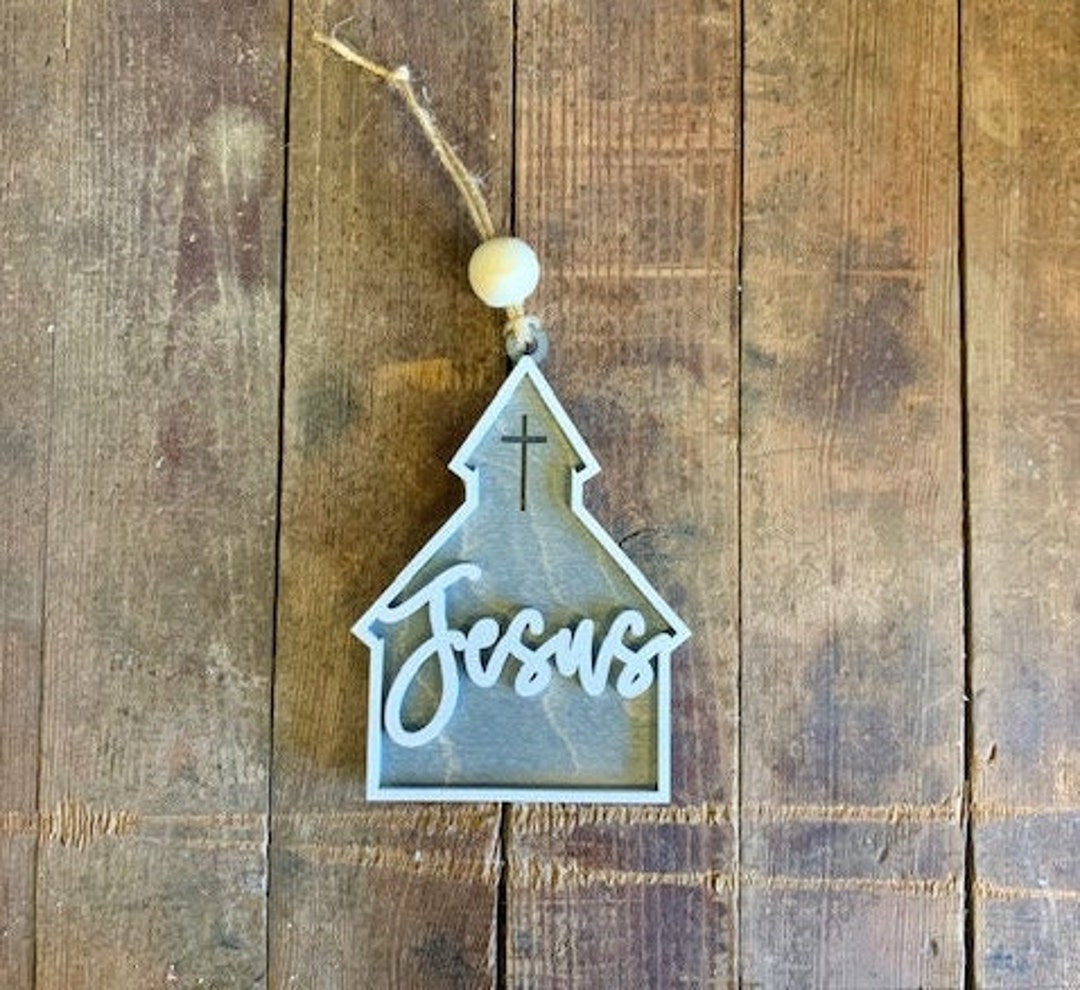 Jesus Church Christmas Ornament - Etsy