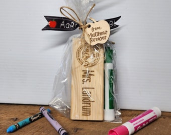 Teacher Gift Set: Personalized Whiteboard Eraser & Expo Marker - Thank You Gift, Chalkboard Eraser, Teacher Appreciation