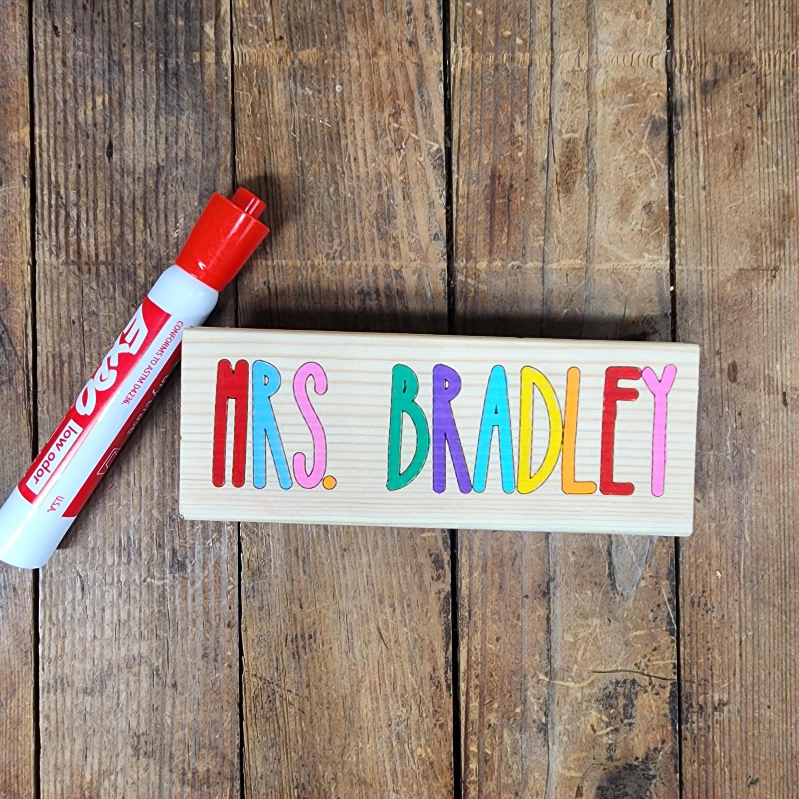 Personalized Teacher Whiteboard/Chalkboard Eraser Gift Set, Hand Painted,  Thank You Gift, Chalkboard Eraser, Teacher Appreciation Gifts.