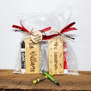 Personalized Wooden Whiteboard Eraser Gift Set: Teacher Appreciation
