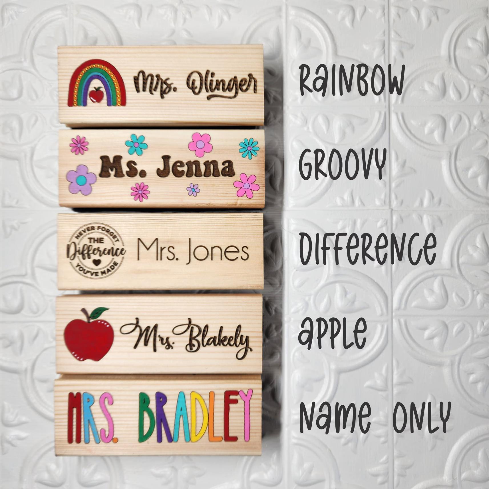 Personalized Teacher Whiteboard/Chalkboard Eraser Gift Set, Hand Painted,  Thank You Gift, Chalkboard Eraser, Teacher Appreciation Gifts.