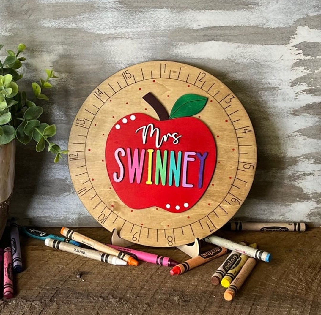 Personalized Teacher Desktop Sign With Stand/teacher Etsy