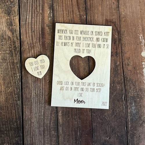 Back to School Pocket Hug/ First Day of School/ Pocket Hug Etsy