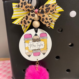Personalized Teacher Bogg Bag Charm/Teacher Gift/Teacher Appreciation Gifts/Gift for Teacher