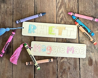 Personalized Bookmark/ Personalized Name Bookmark/ Wooden Bookmark/ Custom Bookmarks/Bible Bookmarks for Kids