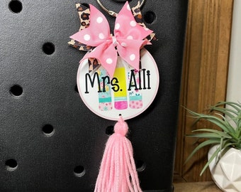 Personalized Teacher Bogg Bag Tag, Teacher Bogg Bag Charm, Teacher Bag Tags, Teacher Gifts, Back to School