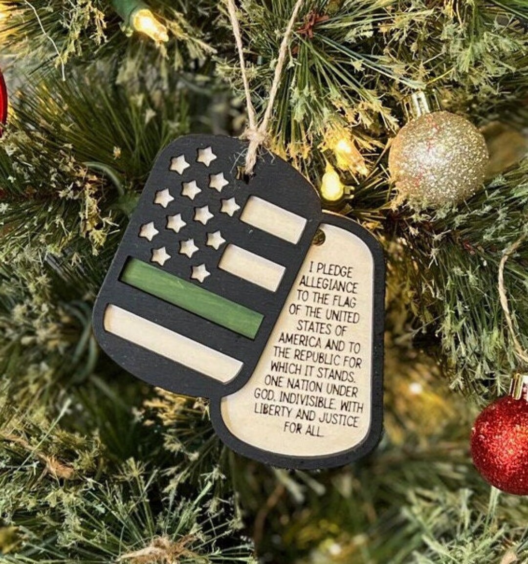 Military Dog Tag Christmas Ornament/ Military Ornaments/ Etsy