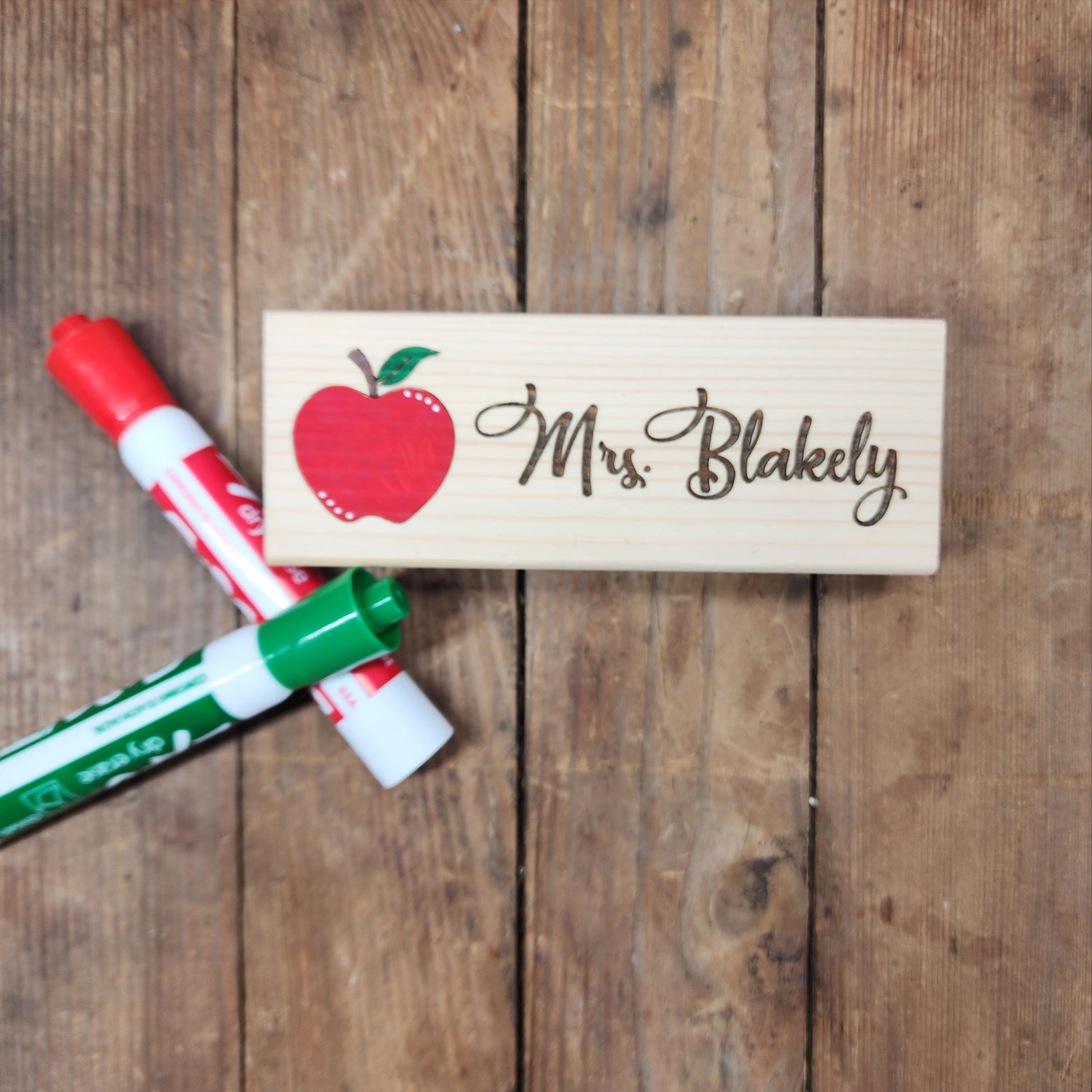 Personalized Teacher Whiteboard/Chalkboard Eraser Gift Set, Hand Painted,  Thank You Gift, Chalkboard Eraser, Teacher Appreciation Gifts.
