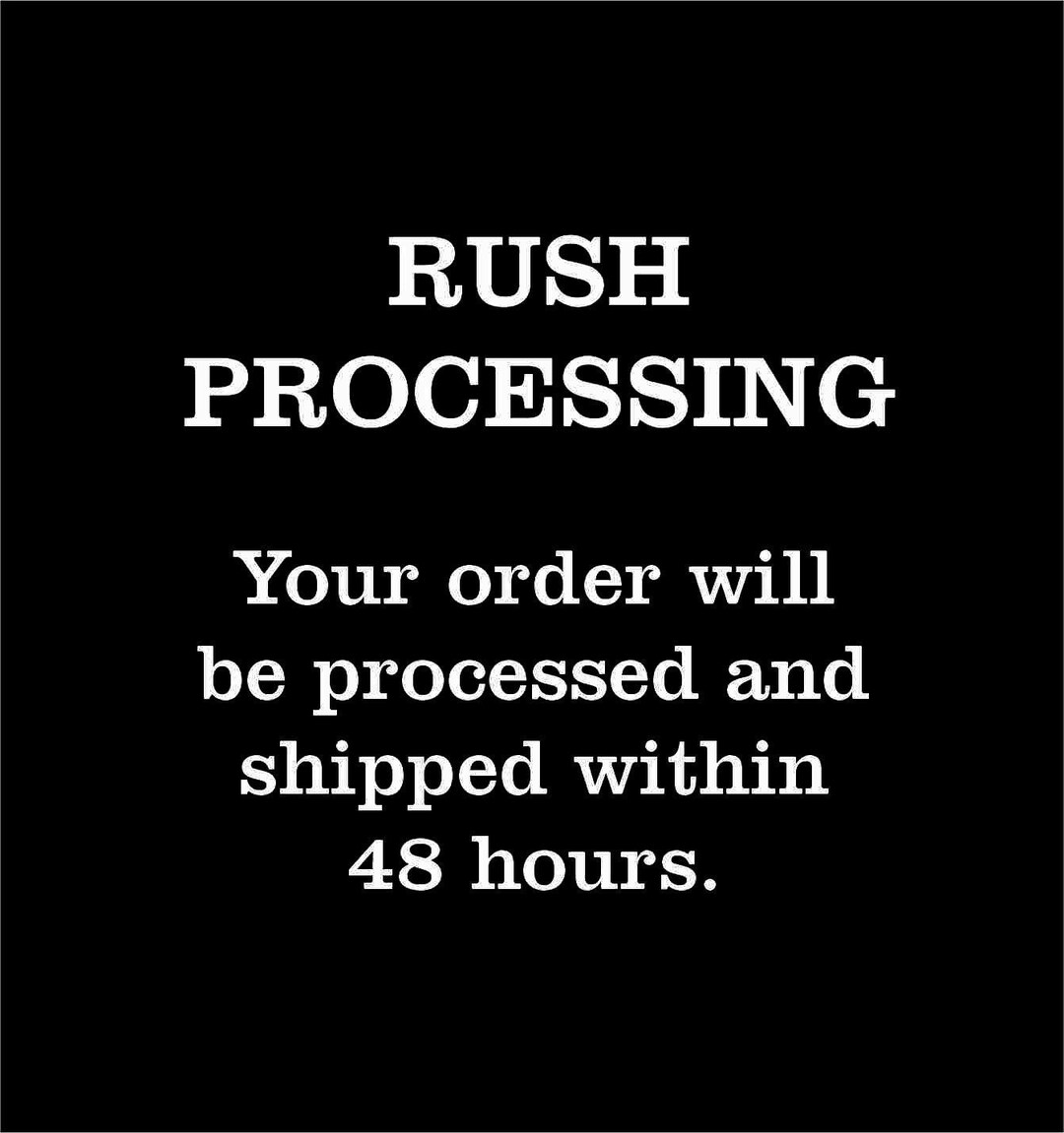 Rush Processing Rush Processing for Any Order - Etsy