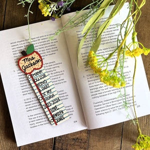Personalized Teacher Bookmark: Handmade Appreciation Gift