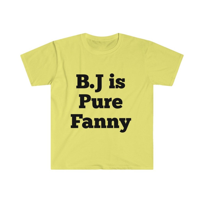 B.J is pure fanny Unisex Softstyle T-Shirt, Boris Johnson Tee image 2