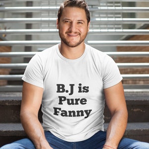 B.J is pure fanny Unisex Softstyle T-Shirt, Boris Johnson Tee image 1