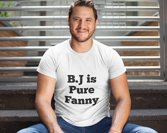 B.J is pure fanny Unisex Softstyle T-Shirt, Boris Johnson Tee