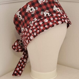 Buffalo Paws; Fully Reversible Scrub/Skull Hat; Get 4 looks in 1 hat; Scrub, Surgical, Doctor, Veterinarian, Nurse, Culinary or Chemo Cap