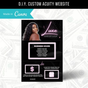 Sito Acuity fai da te/ Modello di pianificazione Acuity/ Sito Acuity per parrucchieri/ Design del sito Acuity/ Contenuti Instagram di bellezza/ Contenuti Instagram per capelli