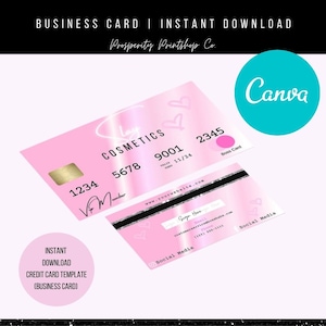 D.I.Y Business Card, Credit Card Style, Customizable