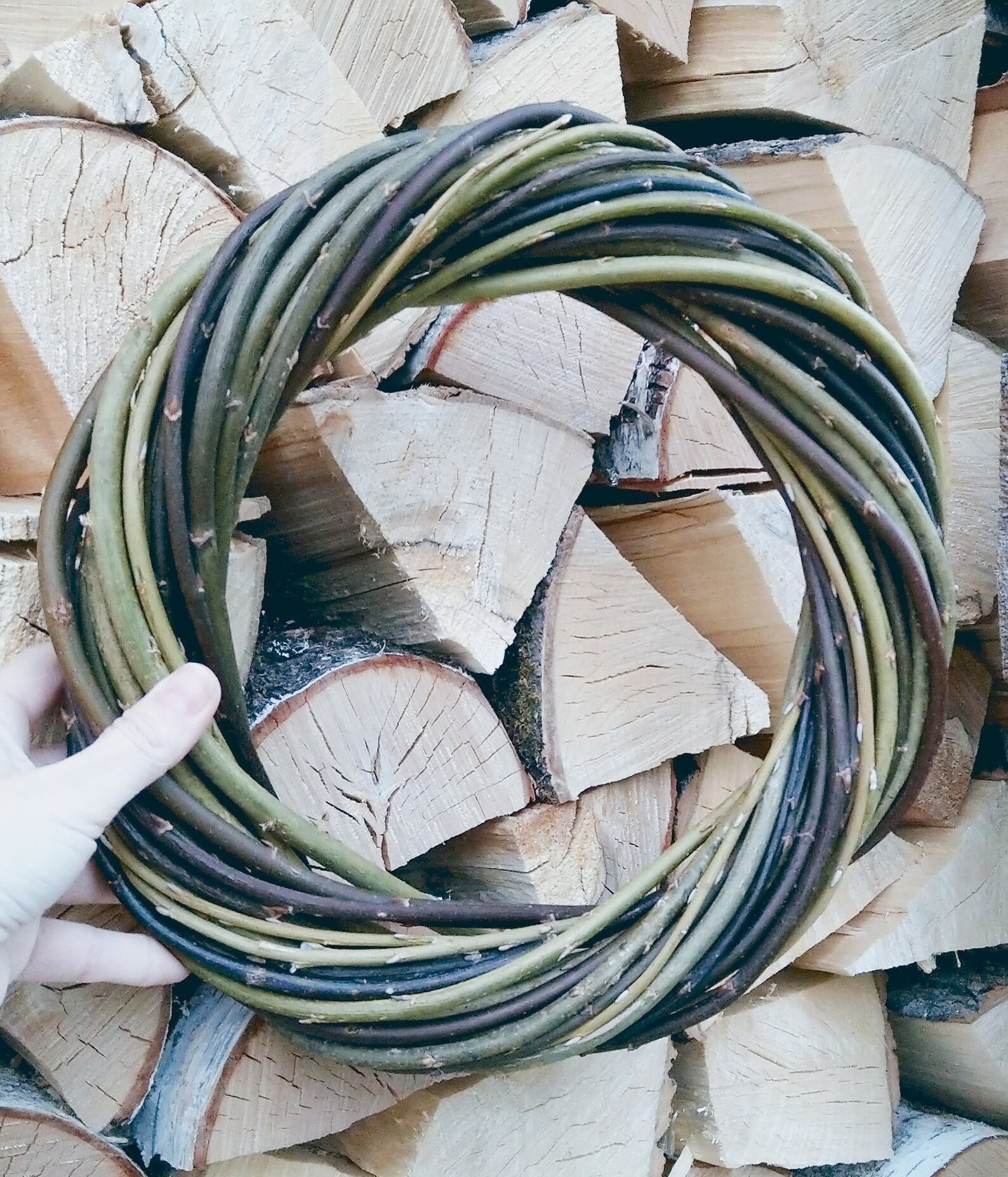 Wicker wreath Willow wreath Rustic decor Base for Christmas Etsy