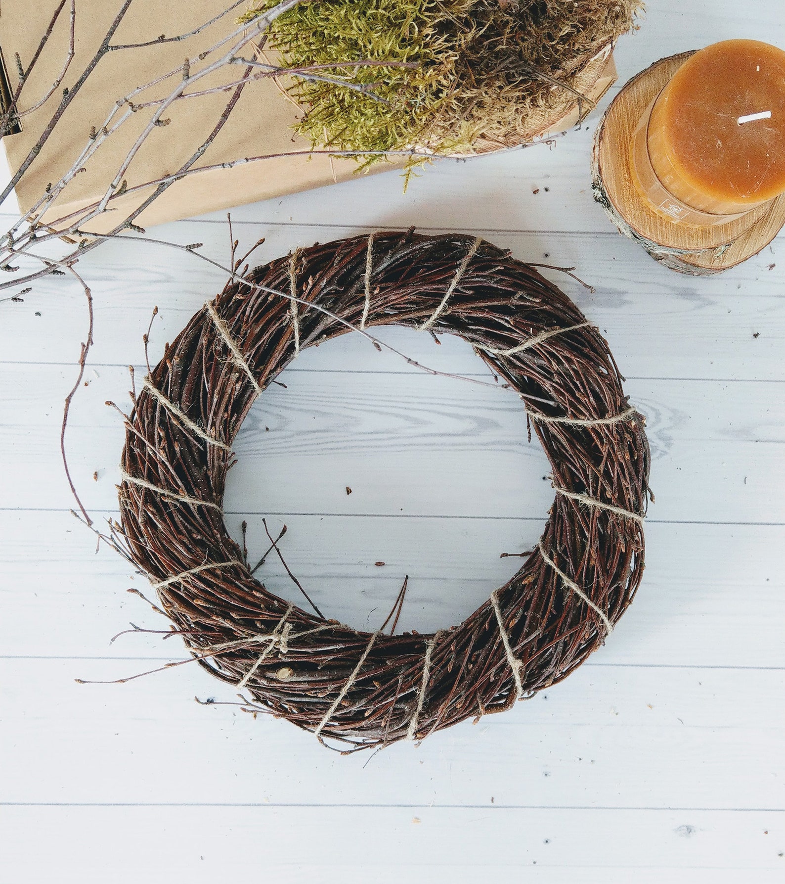 Wicker wreath Twig wreath Rustic decor Base for Christmas Etsy