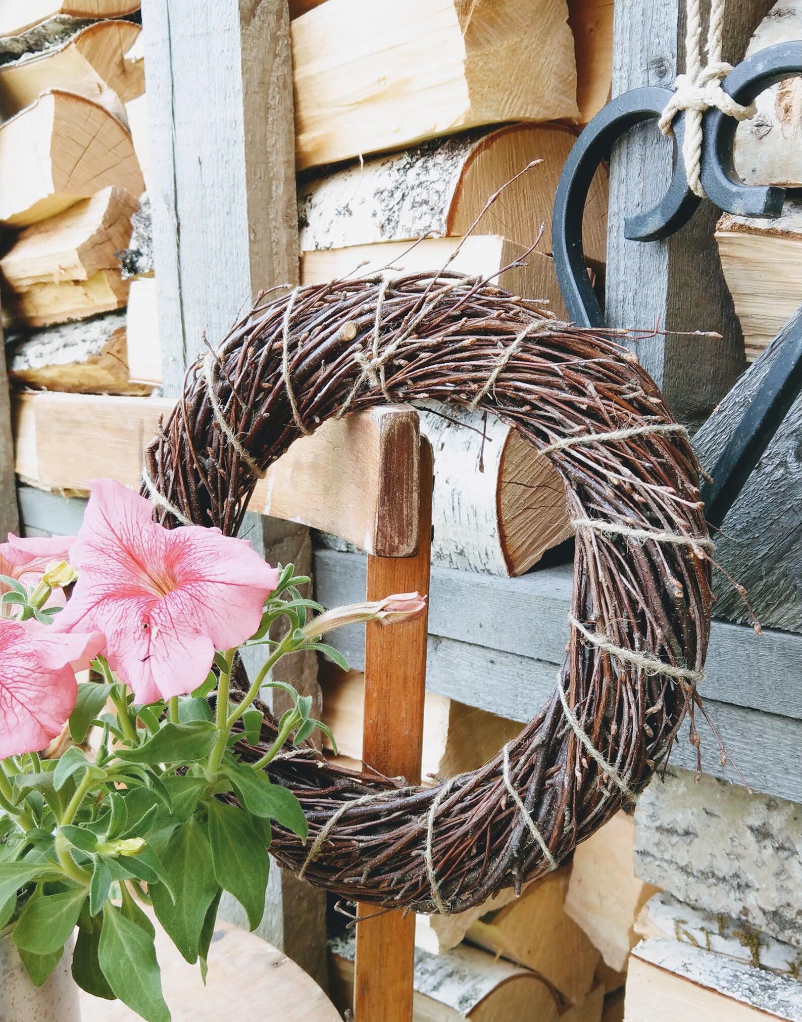 Wicker wreath Twig wreath Rustic decor Base for Christmas Etsy