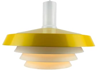 IKEA ミッドセンチュリー モダン ホワイト シーリングランプ、イエロー