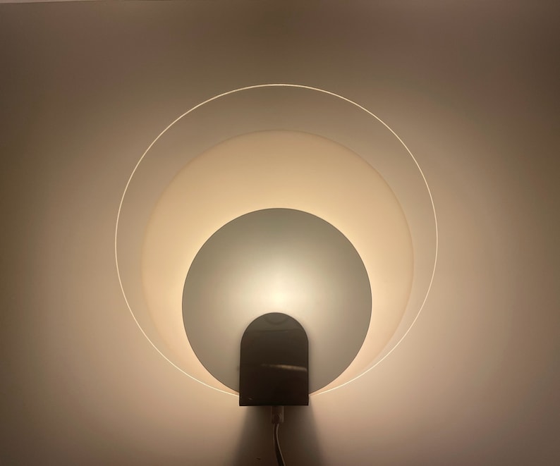 NAFA Nybro Wandlamp uit Zweden, jaren 80, Zweeds design, Scandinavië, Space age afbeelding 6