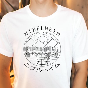 Nibelheim, Final Fantasy VII UNISEX t-shirt, Cute Retro Final Fantasy 7, FF7 tshirt, Cloud Strife, Sephiroth, Tifa Lockhart, Aerith, FFVII