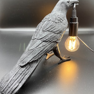 Unique black crow table lamp | modern lamp | Designer lamp