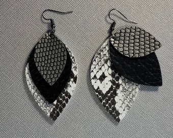 Snake Skin Jasper Earrings Snake Skin Jasper Dangle Earrings Natural Snake Skin Teardrop Earrings Gemstone Earrings Statement Earrings