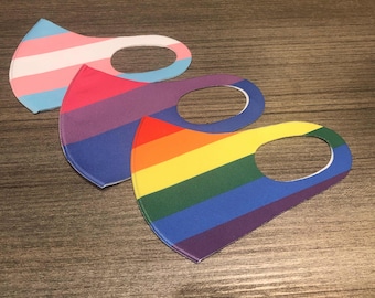 Rainbow LGBTQ Reusable Mask, Gay, Bisexual, Transgender Colours