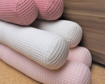 Stoffrolle Rolle Wickeltisch Zugluftstopper Waffelpique uni verschiedene Farben und Größen, ab 60cm