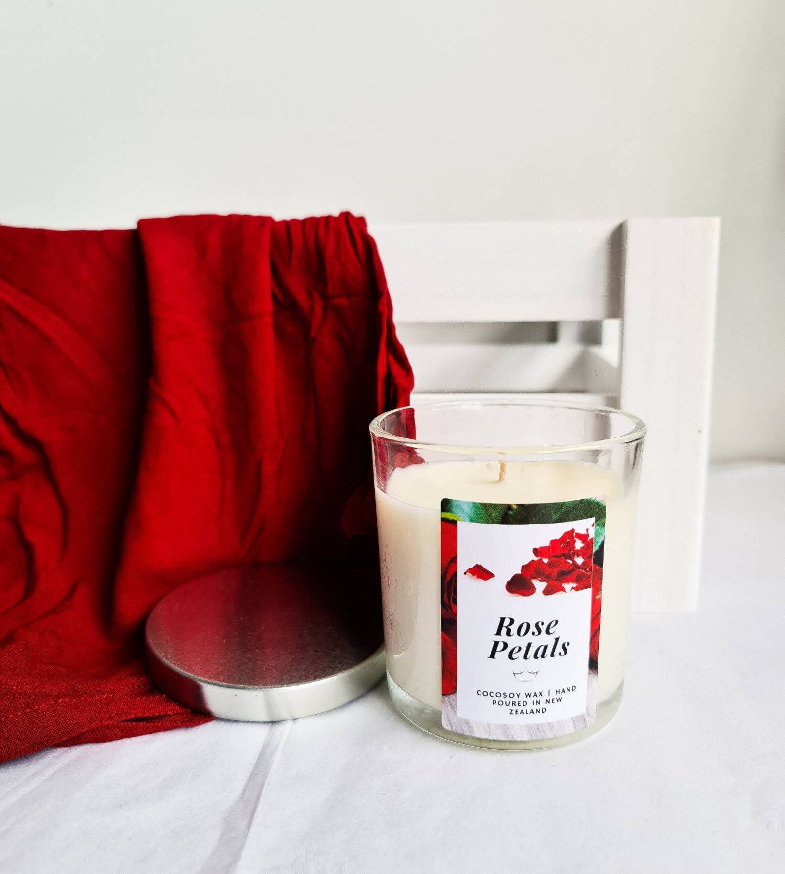 Candles Rose Petals Candle Scented Candles Candle Gift Set Etsy