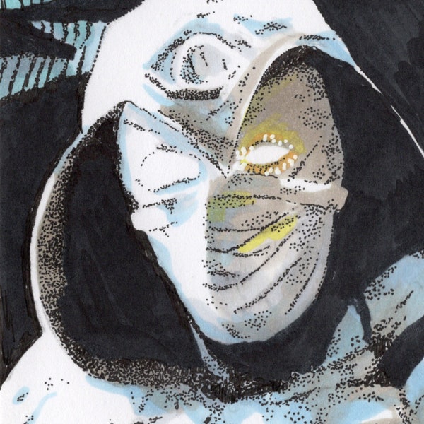 Moon Knight, Oscar Isaac, Marvel, Skizzenkarte, Superheld, PSC ACEO