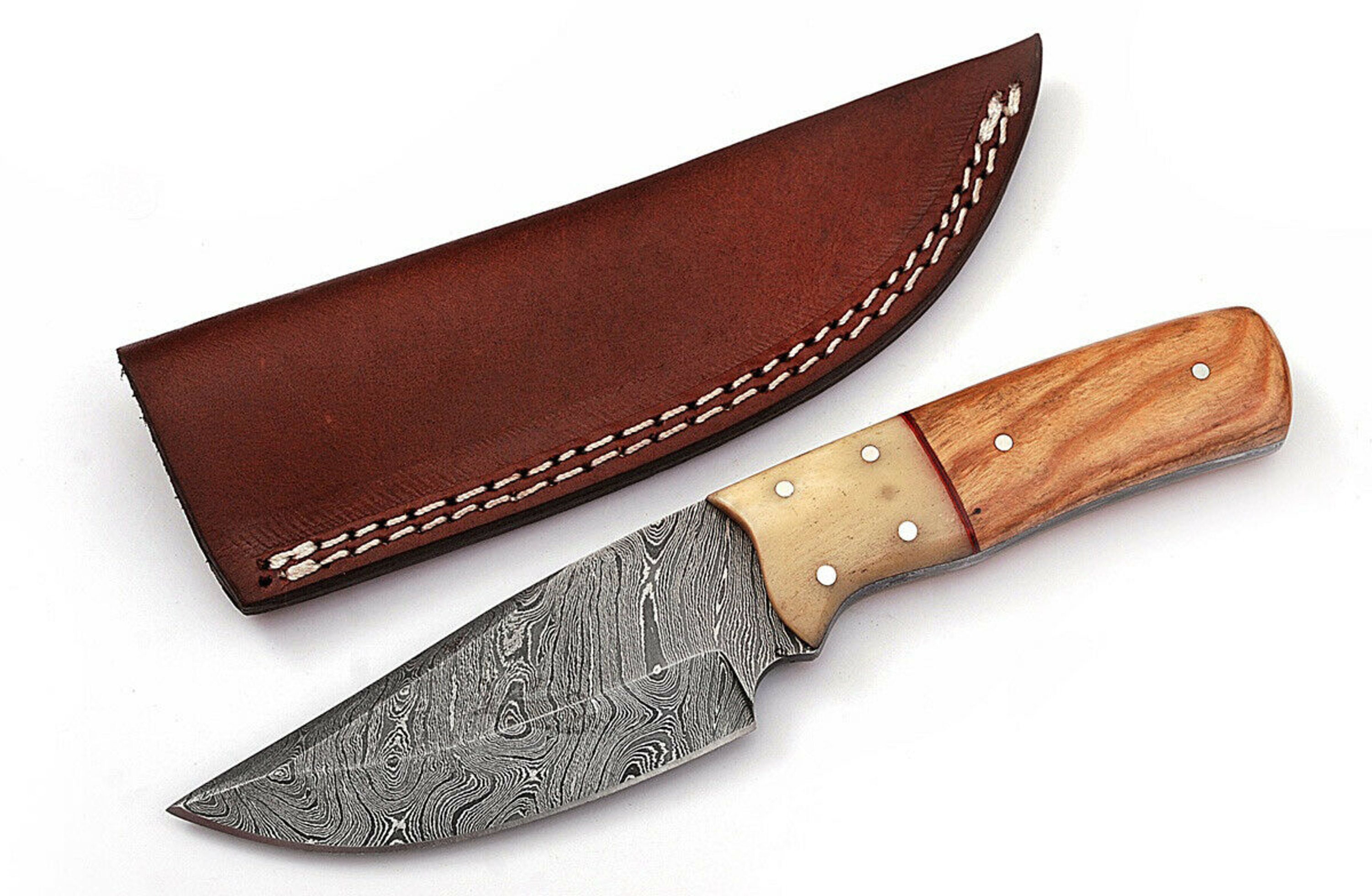 Skinner Hunting Knife Pocket Hand Damascus Steel Knives Etsy