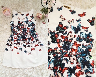 Butterfly Print Dresses /  Summer Spring Party Dress / 5T