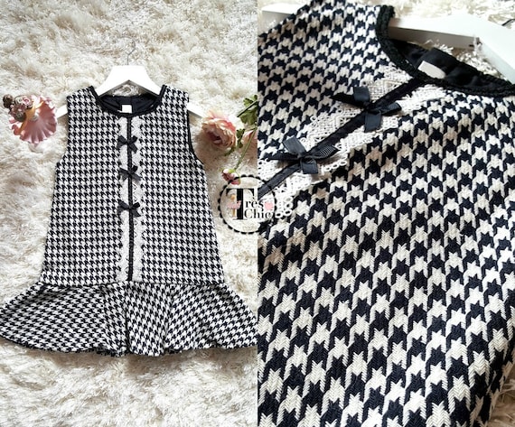 Cute Chanel Inspired Dress / Fashion Girl Princess Plaid / 3T