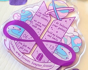 BTS Inspired Sowoozoo Acrylic Charm - "Songs for ARMY" (B-GRADE)