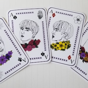 BTS Single Line Spielkarten Vinyl Aufkleber - Rap Line