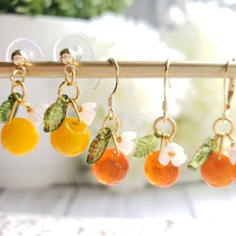 Food earrings fruit store jewelry etsy lmkacrylics