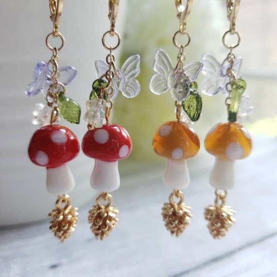 Etsy cheap mushroom earrings
