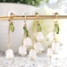 Lily of the valley dangle earrings,  flower dangle earrings 