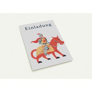 Einladungskarten zum Kindergeburtstag | Geburtstagseinladung | Ritter I 10 Stück